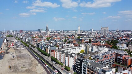 Obraz premium The panorama view of Antwerpen city in Belgium