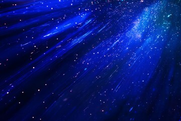 Digital data stream in deep blue, high speed data transfer with motion effect, cyber tech space, expansive room for custom text,dark sky 