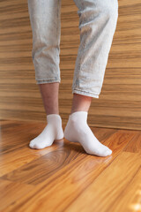 simple men's socks on a home background