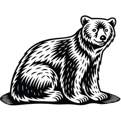 Fototapeta premium bear vector silhouette