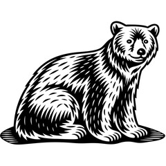 Obraz premium bear vector silhouette