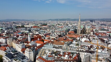 Obraz premium The panorama view of Vienna in Austria