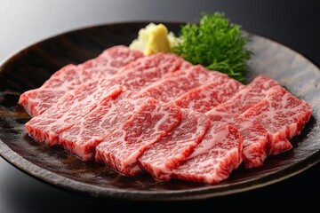 Fototapeta premium Raw Wagyu beef , food photography