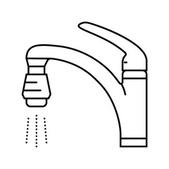low flow water fixtures energy line icon vector. low flow water fixtures energy sign. isolated contour symbol black illustration