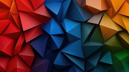 Fototapeta premium A colorful abstract design made of triangles