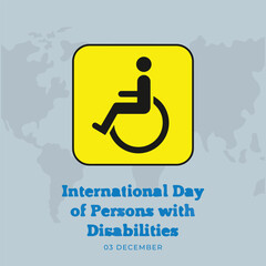 International Day of Persons with Disabilities (IDPD) is celebrated every year on 3 December. to raise awareness of the situation of disabled persons in all aspects of life. Vector illustration