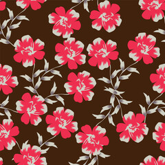 Cute light floral seamless pattern. Vector illustration for print, fabric, cover, packaging, interior decor, blog decoration and other your