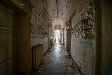 Obraz premium The Forgotten Haunted Old Abandoned Grand Hotel of Northern Italy