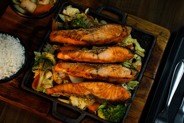 Japonese food salmon