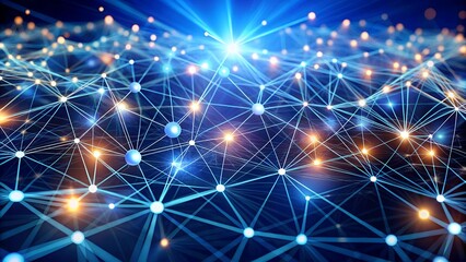 Digital Connections A Network of Dots and Lines Representing the Internet