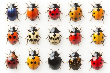 Obraz premium A Colorful Collection of Ladybugs