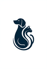 Obraz premium Logo of Dog and Cat