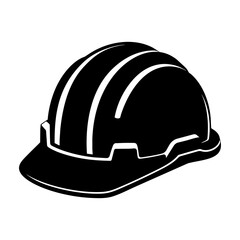 Fototapeta premium Hard hat silhouette icon symbol. vector illustration