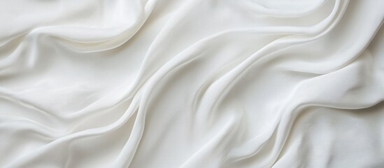 Wavy white fabric texture on a clean background showcasing minimalist elegance