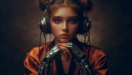 Naklejka premium Cybernetic Harmony