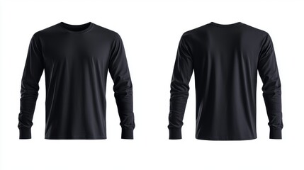 Versatile Long Sleeve Black Shirt for Casual and Active Wear