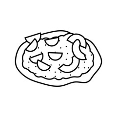 tostadas mexican cuisine line icon vector. tostadas mexican cuisine sign. isolated contour symbol black illustration