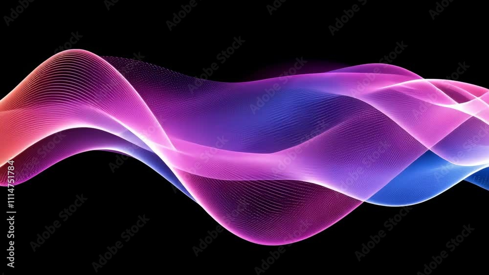 Poster dynamic waves of color flow in mesmerizing patterns against a dark background