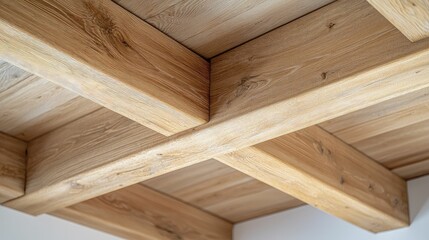 Rafters and joists in ceiling construction highlighting craftsmanship and strength