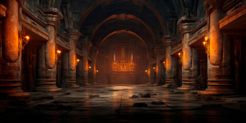 Fototapeta premium Temple Chamber Animation Background