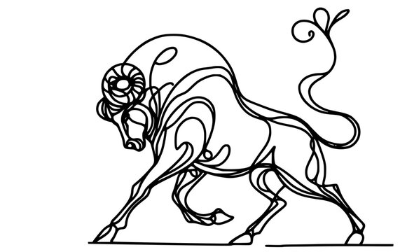 illustration of a bull