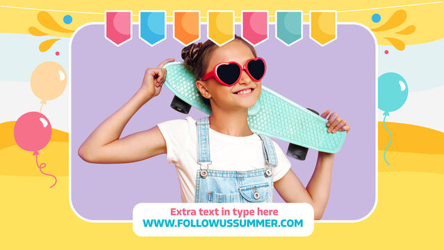 Kids And Teens Graphic billboard Video Frame