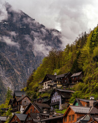 European mountain village in the mountains