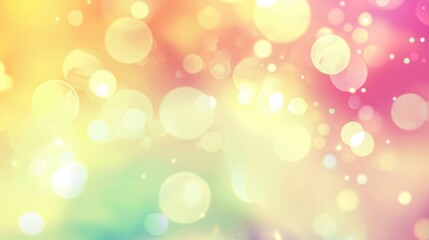 Obraz premium Soft pastel colors bokeh effect creates a festive, celebratory atmosphere, perfect for backgrounds, overlays, or design elements, adding a touch of magic and joy