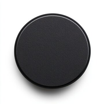 recommend clip art: a hockey puck clipart, flat design, black and gray vector, isolated on white background