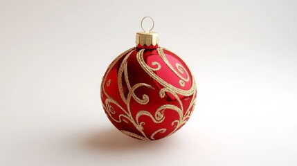 High-quality 3D render of a Christmas tree ornament on a white background. 