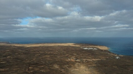 survol de costa teguise, lanzarote, archipel des canaries, Espagne