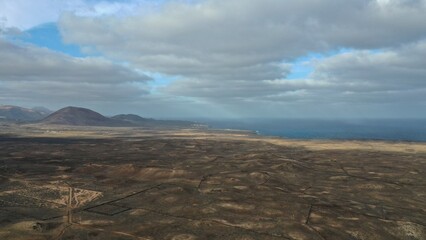 survol de costa teguise, lanzarote, archipel des canaries, Espagne