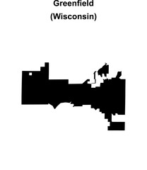 Greenfield (Wisconsin) blank outline map