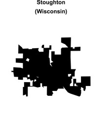 Obraz premium Stoughton (Wisconsin) blank outline map