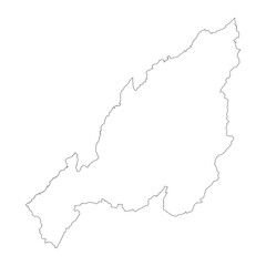 Obraz premium Nagaland state blank outline map
