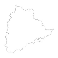 Obraz premium Telangana state blank outline map