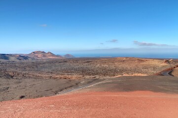 volcans du parc national de Timanfaya sur l'île de Lanzarote aux canaries en Espagne