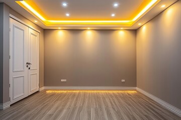 Modern interior design showcase contemporary apartment empty room minimalist space bright lighting aesthetic appeal