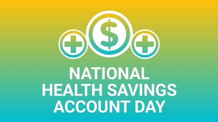 National Health Savings Account Day web banner design illustration 