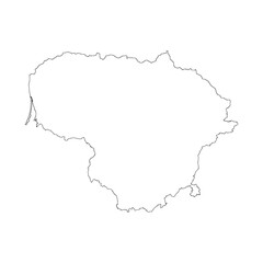 Obraz premium Lithuania blank outline map