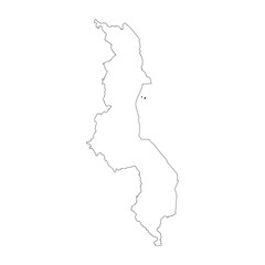 Obraz premium Malawi blank outline map