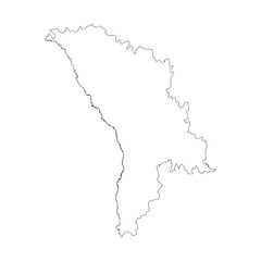 Obraz premium Moldova blank outline map