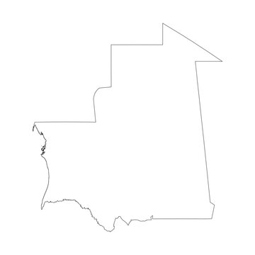 recommend clip art: Mauritania blank outline map