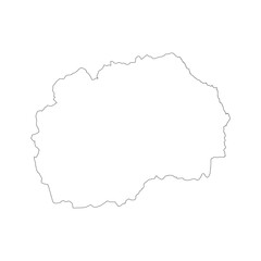 North Macedonia blank outline map