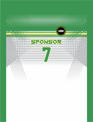 Modern Volleyball Jersey Design with Green and Yellow Accents