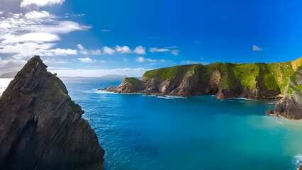 Obraz premium Planet Pics Collection a Beauty of Natrue, Lens on The World. Cliffs The Mother IRELAND.