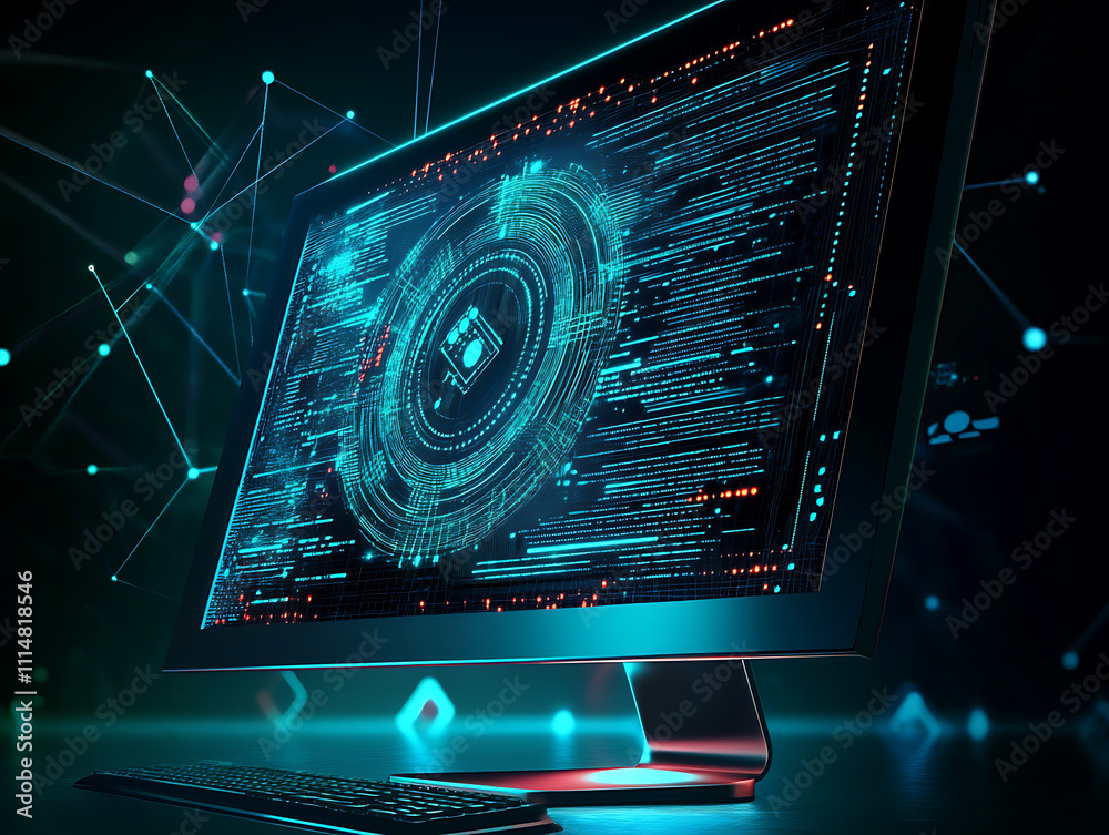 Poster Innovative software engineering: dynamic programming and application development visualized on a modern computer monitor