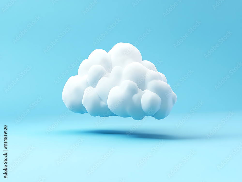 Aufkleber Isometric cloud storage for downloading, representing a digital service or application facilitating data transmission