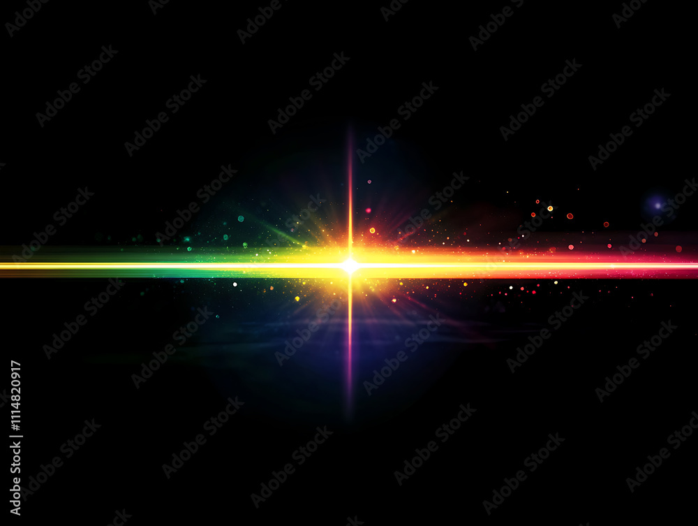 Leinwandbilder prism light leak texture for photo overlay and effect, lens flare in abstract background, bokeh effe