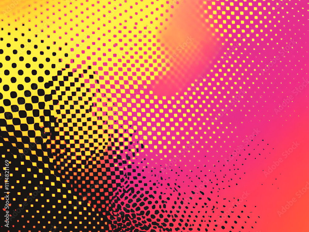 Leinwandbilder dither pattern bitmap texture, halftone gradient abstraction, 8 bit pixel retro art